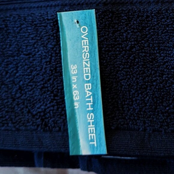 Nautica Home Riptide Bath Towel Blue Measures 33 x 63 inches - Picture 3 of 3